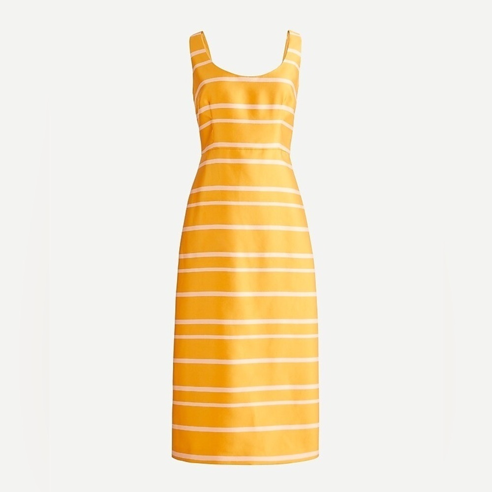 J Crew Scoopneck midi dress in jacquard stripe NWT 6